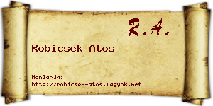 Robicsek Atos névjegykártya